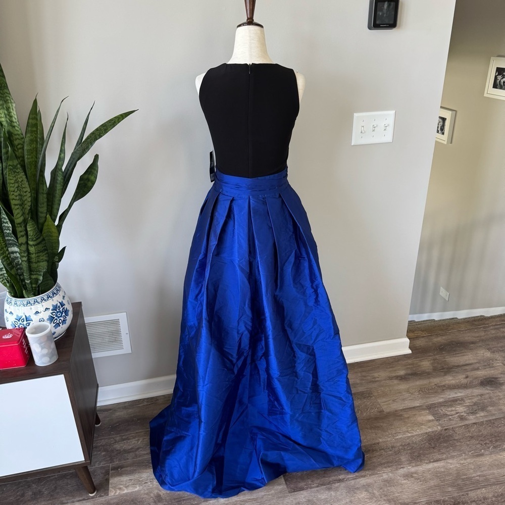 NWT! Lauren Ralph Lauren Green Label Elegant Black and Blue Evening Gown - Picture 9 of 10